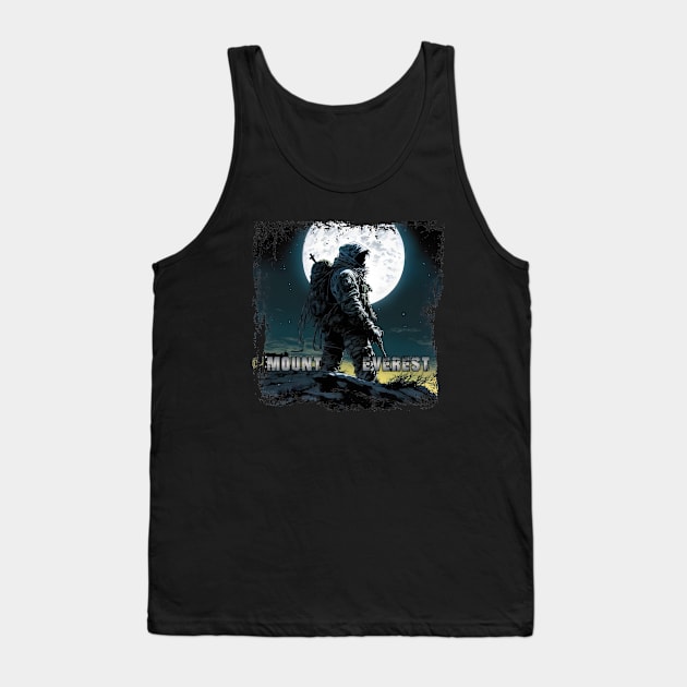 Mount Everest base camp a mountain full of snow Tank Top by MLArtifex